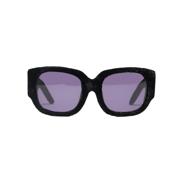 Alexander Wang x Linda Farrow Black Velvet Sunglasses