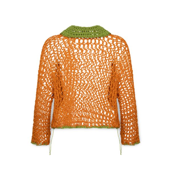 Collared Shirt- Orange/Green