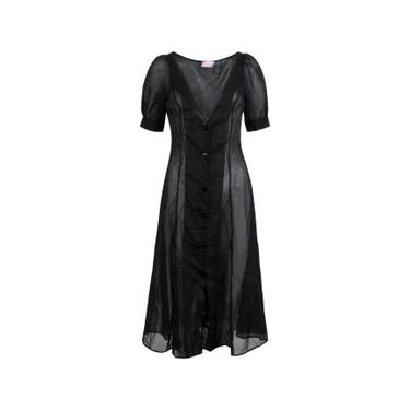 Rosemilk Sheer Button-Down Dress 