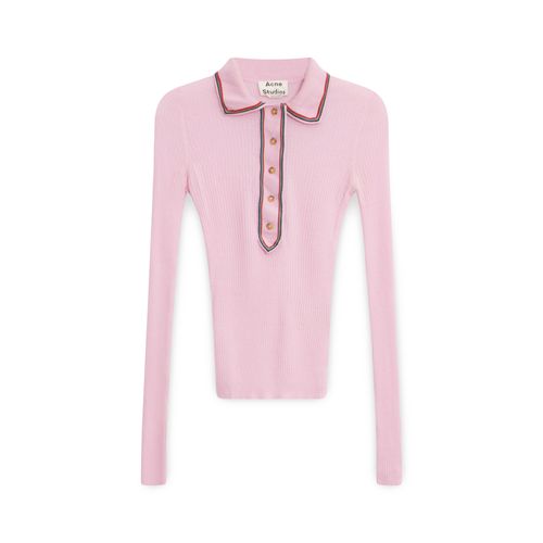 Acne Studios Pink Long Sleeve Polo