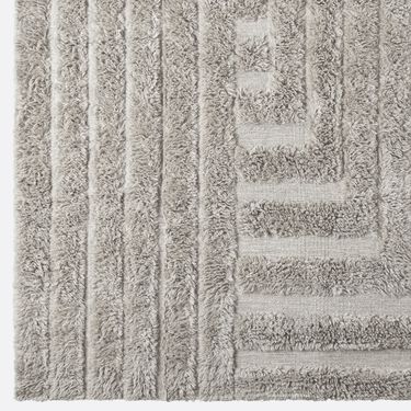 Shaggy Labyrinth Grey Rug 