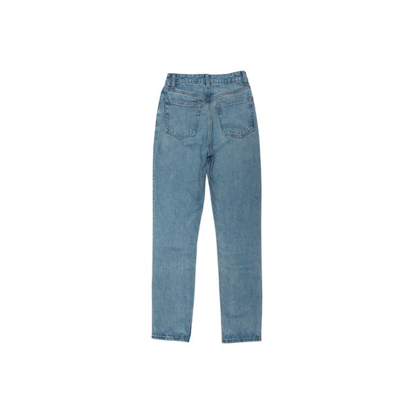 Reformation Blue Liza Ultra High Rise Slim Straight Jeans