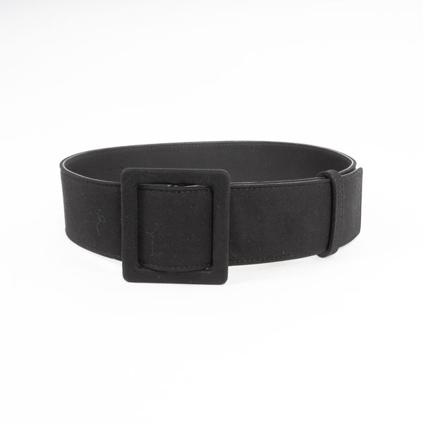 Yves Saint Laurent Knit Covered Square Buckle Belt