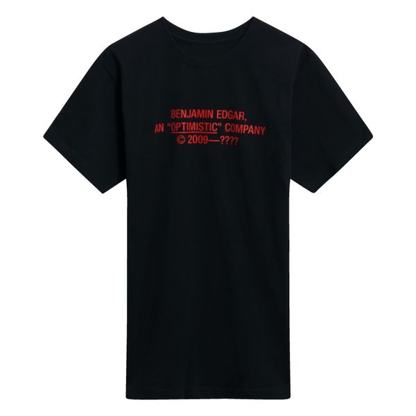 Benjamin.Edgar 'Optimistic' T-Shirt in Black/Red