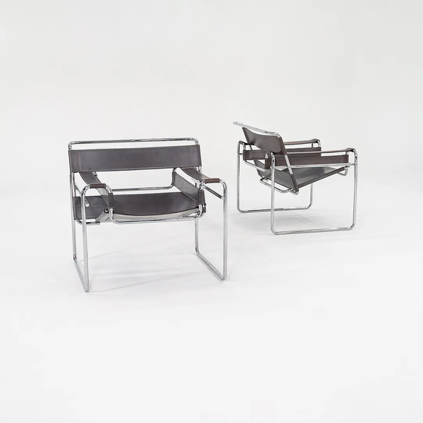 Pair of Model B3 Wassily Lounge Chairs by Marcel Breuer for Knoll, 1970s