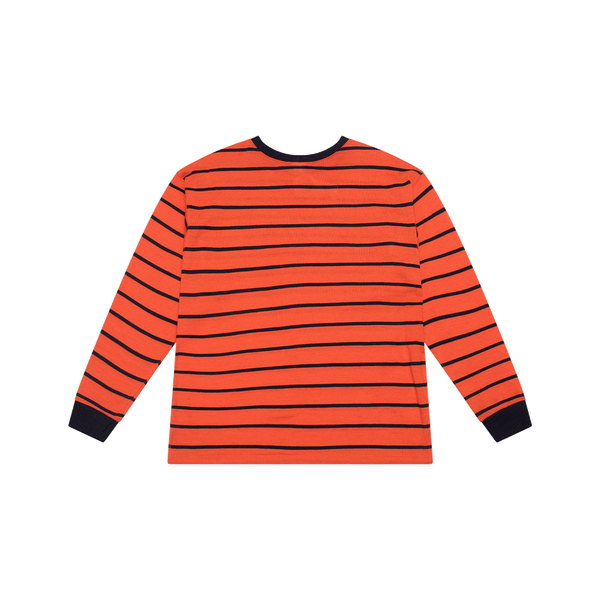 Carrots Orange and Navy Striped Wool Sweater