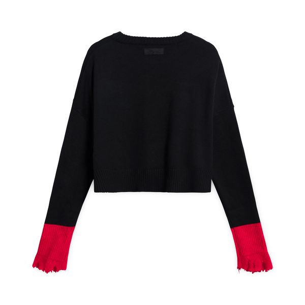 Vintage Diesel Knit Sweater with Text - Black