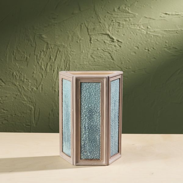 'Window' Series W1 by Eunsol Kim, Glazed Ceramic Sculpture in Grey and Blue, The Netherlands, 2025"