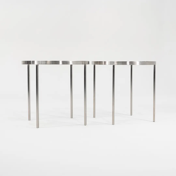 Side Table in Solid Stainless Steel by Gratz Industries, 2021