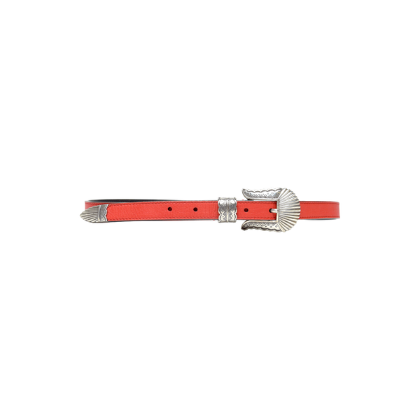 Thin Kim Belt Red Nappa Calfskin