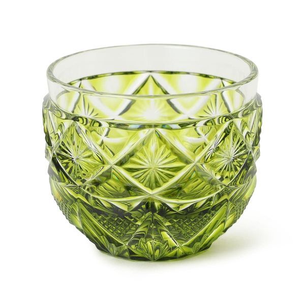 SATSUMA KIRIKO SAKE CUP - OLIVE
