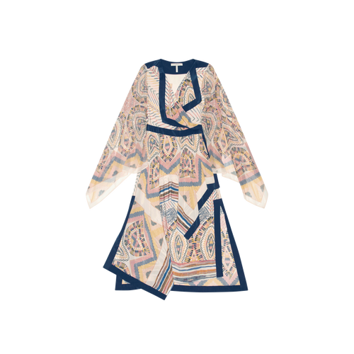 BCBGMAXAZRIA Printed Asymmetrical Dress 