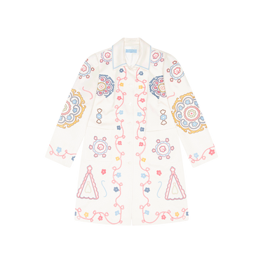 J. McLaughlin Cream Embroidered Coat