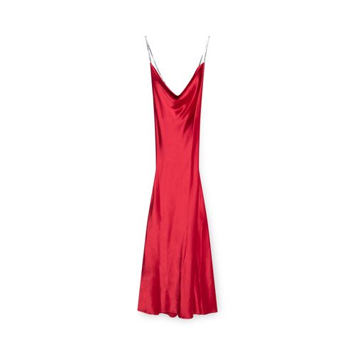 Nafsika Skourti Red Silk Slip Dress