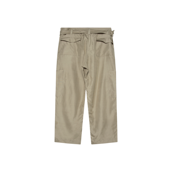 Céline Green Belted Mulberry Silk Cargos