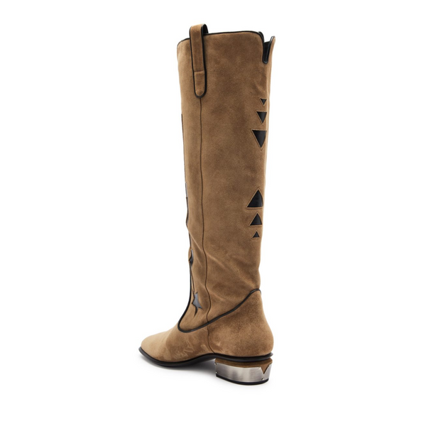 Stella Rock Boots Tobacco Suede Calfskin