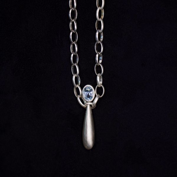Aquamarine Drop Necklace