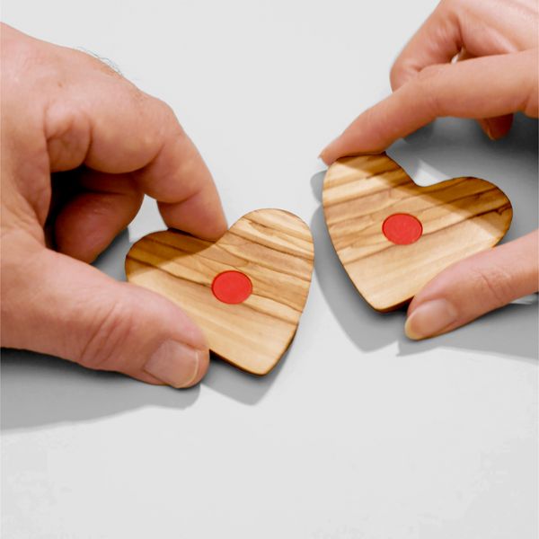 The Magnetic Olive Wood Heart
