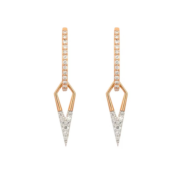 Three Stories 14k Rose Gold Classic Open Dagger Diamond Charms