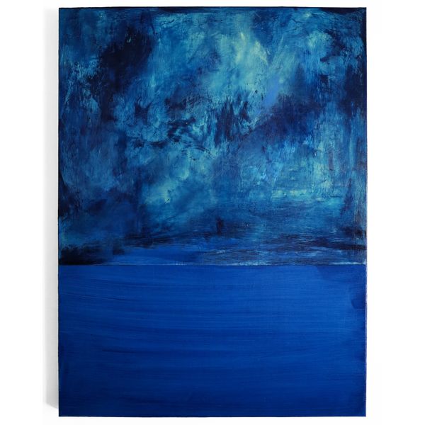 Archer Defterios, "Currents II, Blue Composition 75 (Light Blue)," 2025