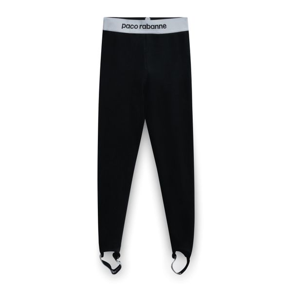 Paco Rabanne Contrast-Stripe Stirrup Leggings