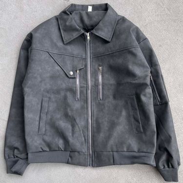 2000s Japan Leather Bomber Jacket