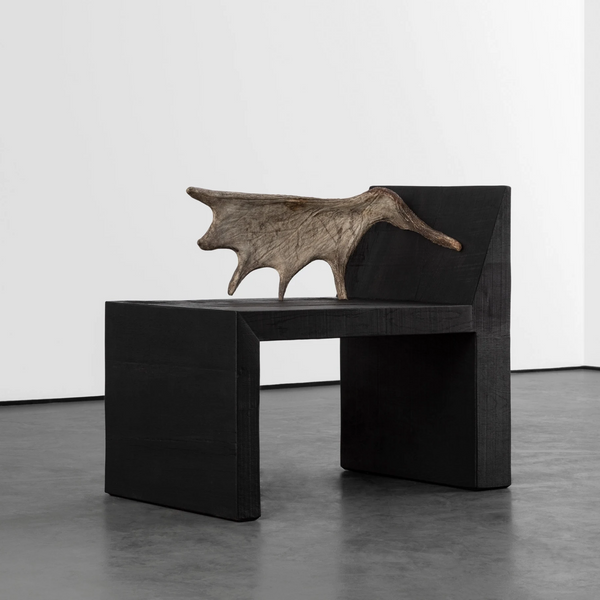 Tomb Chair Black Oak Left by Rick Owens, 2012