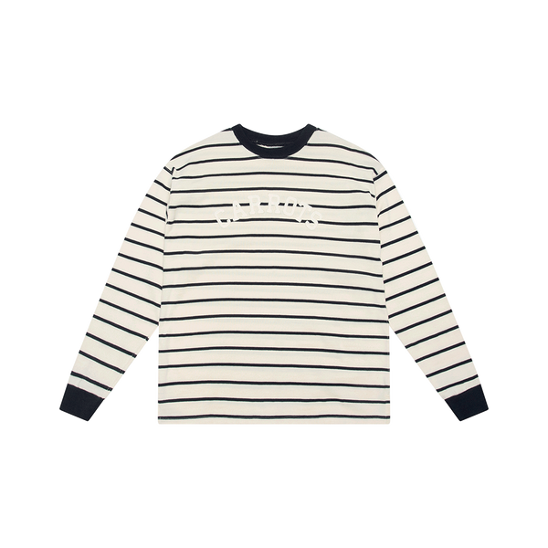 Carrots Cream and Navy Striped Wool Sweater