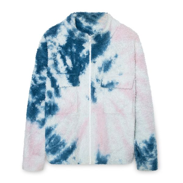 The Elder Statesman Tie Dye Fleece Bomber Jacket