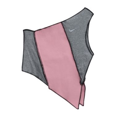 JJVintage Reworked One Shoulder Nike Top in Pink/Grey