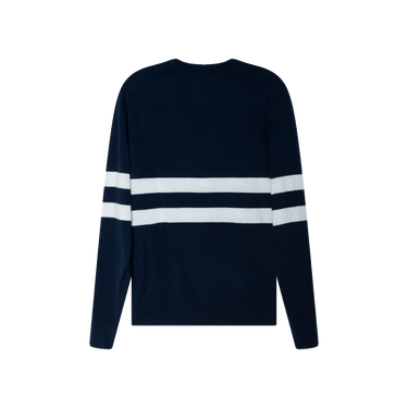 Ron Dorff Navy and White Striped Sweater