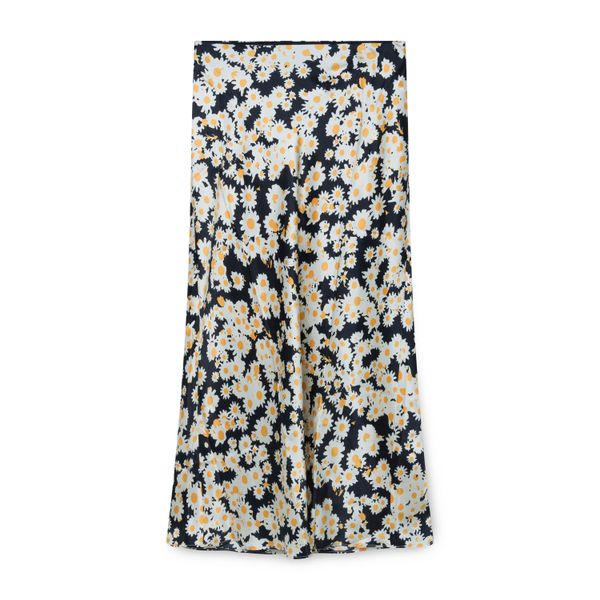 Réalisation Par Silk Floral Midi Skirt