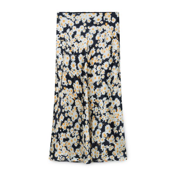 Réalisation Par Silk Floral Midi Skirt 