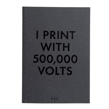 “I print with 500,000 volts”  Luke Evans Monograph