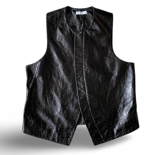 Maximillian Davis SS22 Textured Leather Vest