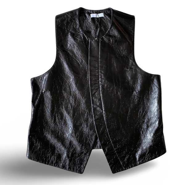 Maximillian Davis SS22 Textured Leather Vest