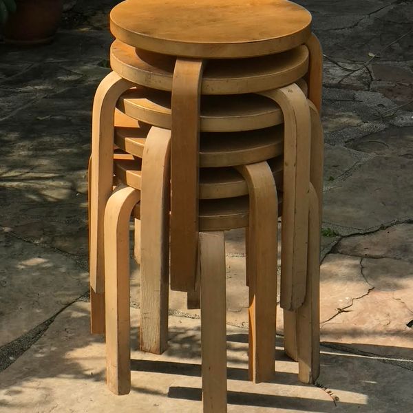 Model 60 Stool, Early Model by Alvar Aalto