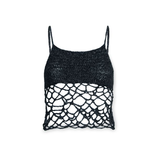 Distressed Top in Black