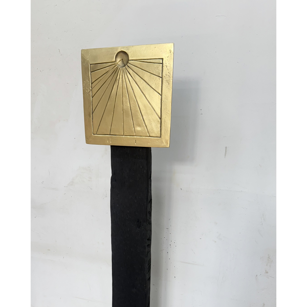 Sundial Estudio D Tiempo 04 Golden Bronze with Black Totem Pedestal