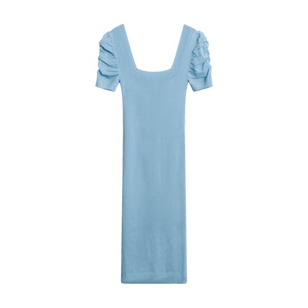 Public Habit Cindy Midi Dress in Sky Blue