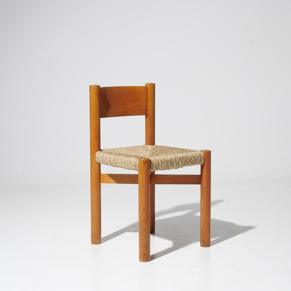 Set of Straw Chairs by Charlotte Perriand, 1965