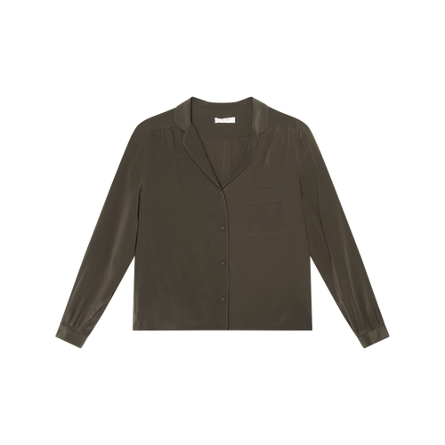 The Row Griffin Dark Green Blouse