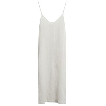 Lacausa Textured V-Neck Slip Dress in Ivory
