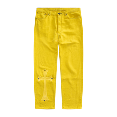 Chrome Hearts Levi's Cross Patch Jeans Yellow