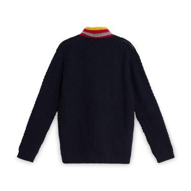 Folk Navy Blue Knit Cardigan