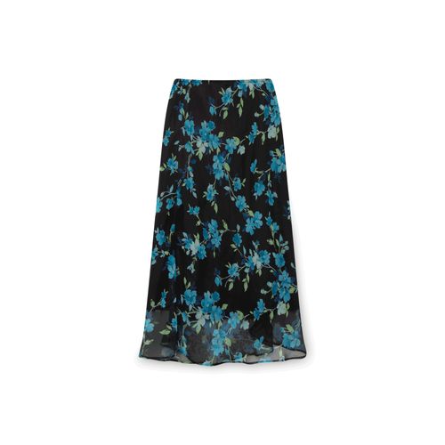 Silky Floral Maxi Skirt