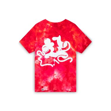 Abstract T-Shirt with Vinyl Overlay Red