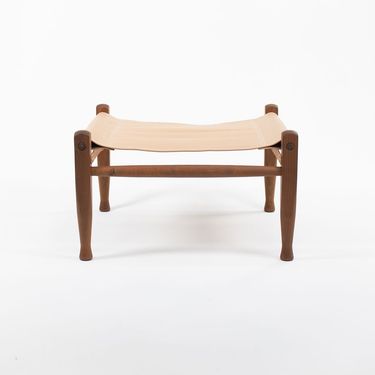 Tan Safari Footstool by Kaare Klint for Carl Hansen, 2021