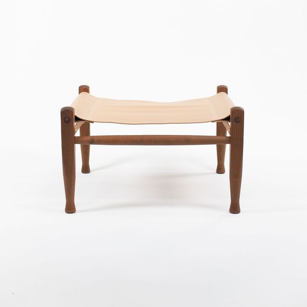 Tan Safari Footstool by Kaare Klint for Carl Hansen, 2021