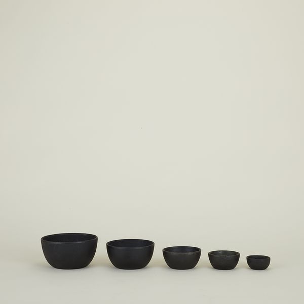 Simple Cast Iron Bowls - Set of 5